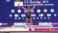 Lauren Fisher kg Snatch and kg Clean and Jerk at University Worlds